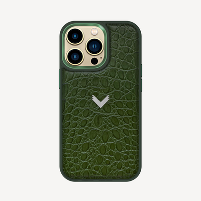 Husa Telefon iPhone 14 Pro Max, Piele Vitel, Textura Crocodil
