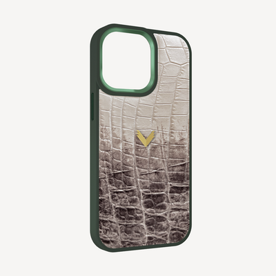 Husa Telefon iPhone 13 Pro, Piele Vitel, Textura Crocodil