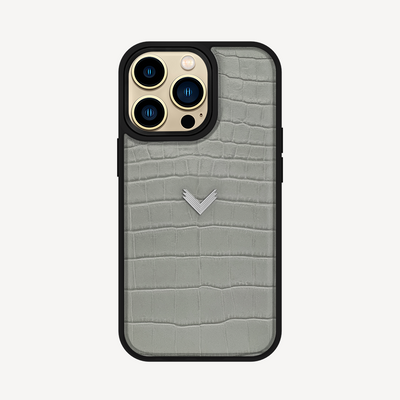 Husa Telefon iPhone 13 Pro, Piele Vitel, Textura Crocodil