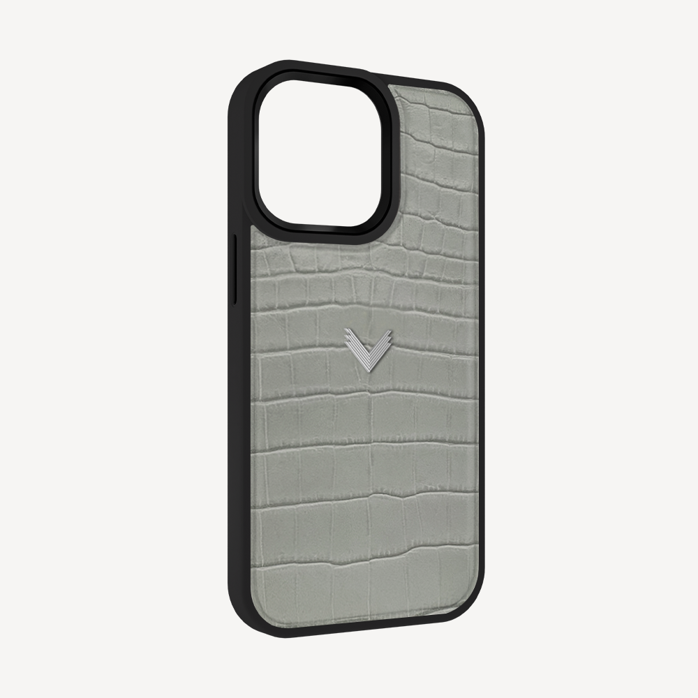 Husa Telefon iPhone 13 Pro, Piele Vitel, Textura Crocodil