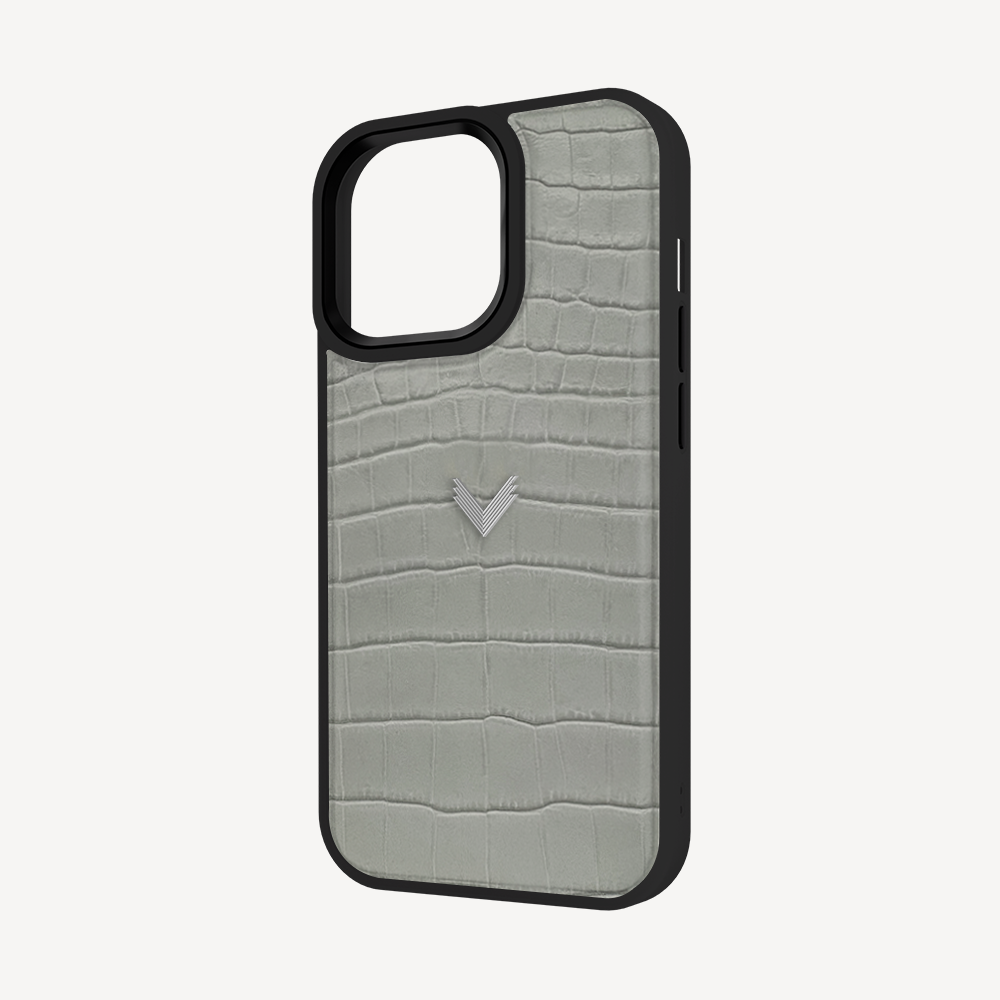 Husa Telefon iPhone 13 Pro, Piele Vitel, Textura Crocodil