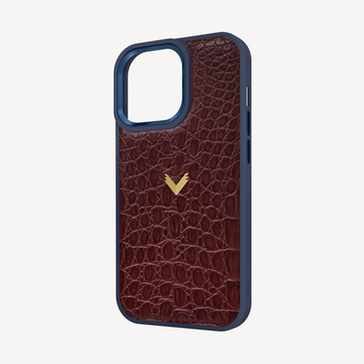 Husa Telefon iPhone 13 Pro, Piele Vitel, Textura Crocodil