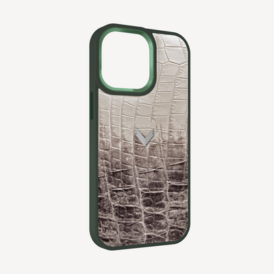 Husa Telefon iPhone 13 Pro, Piele Vitel, Textura Crocodil