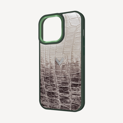 Husa Telefon iPhone 13 Pro, Piele Vitel, Textura Crocodil