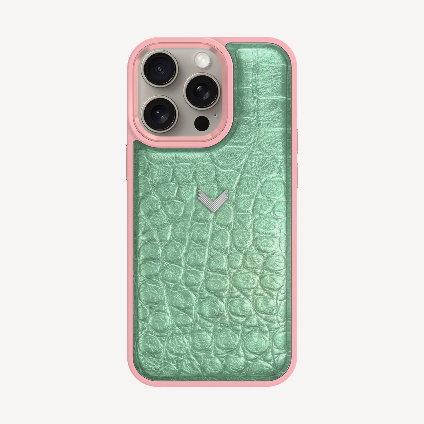 Husa Telefon iPhone 15 Pro Max, Piele Vitel, Textura Crocodil