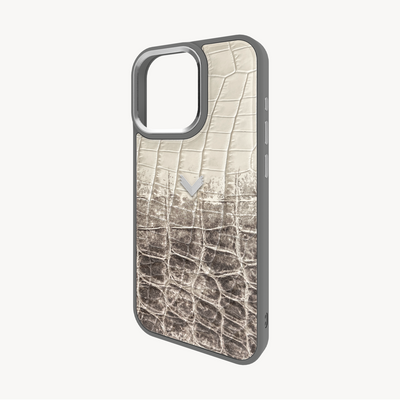 Husa Telefon iPhone 16 Pro Max, Piele Vitel, Textura Crocodil