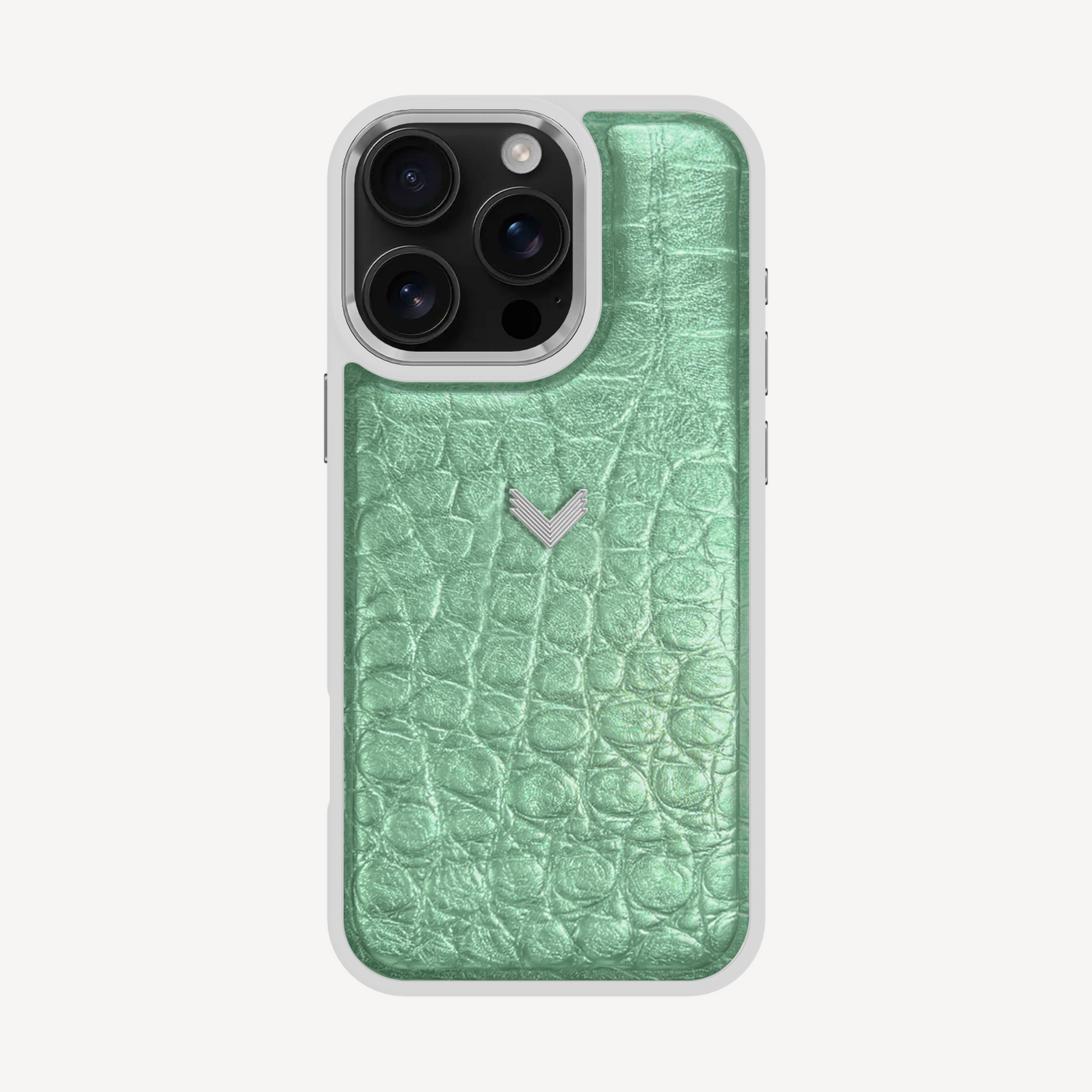 Husa Telefon iPhone 16 Pro, Piele Vitel, Textura Crocodil