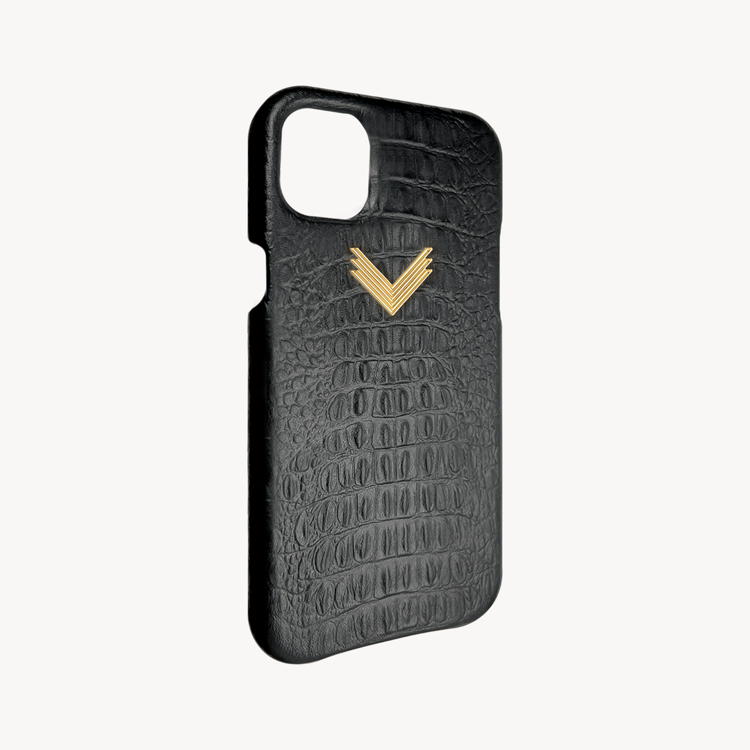 Husa Telefon iPhone 14, Piele Vitel, Textura Aligator