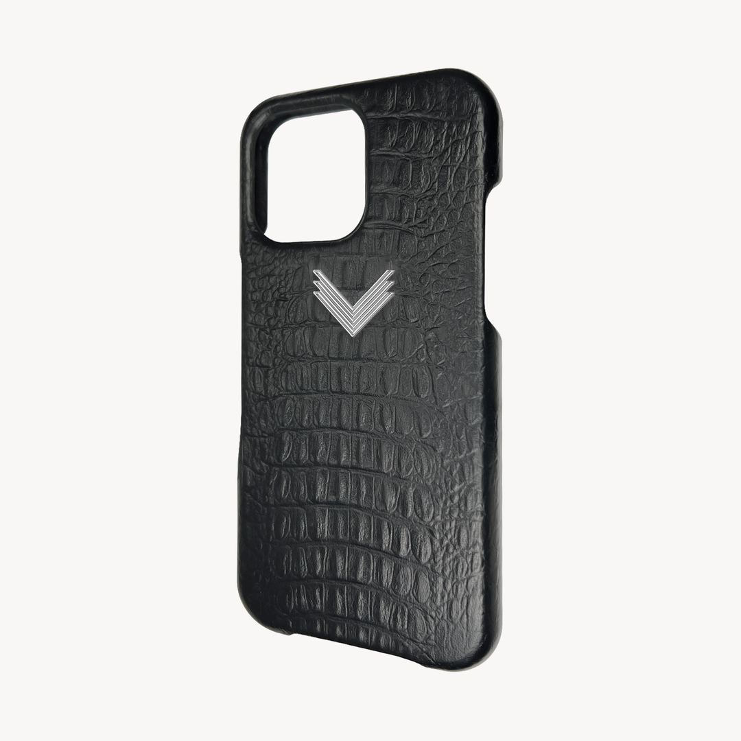 Husa Telefon iPhone 15 Pro Max, Piele Vitel, Textura Aligator