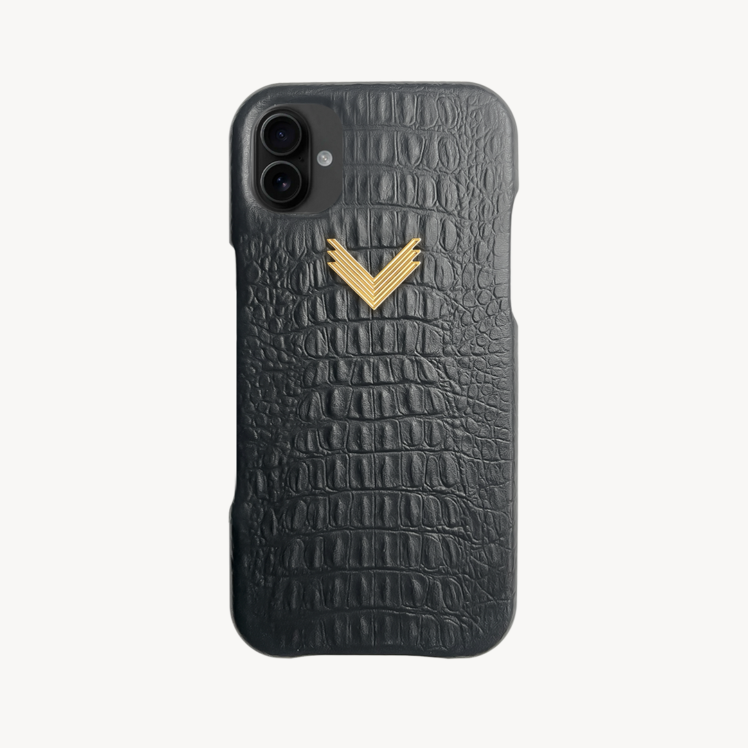 Husa Telefon iPhone 16, Piele Vitel, Textura Aligator