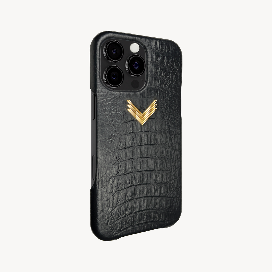 Husa Telefon iPhone 16 Pro, Piele Vitel, Textura Aligator