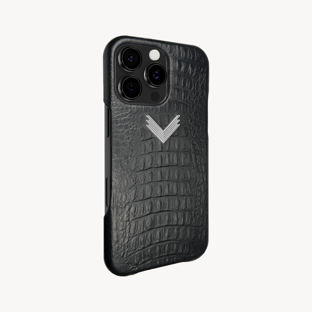 Husa Telefon iPhone 16 Pro, Piele Vitel, Textura Aligator