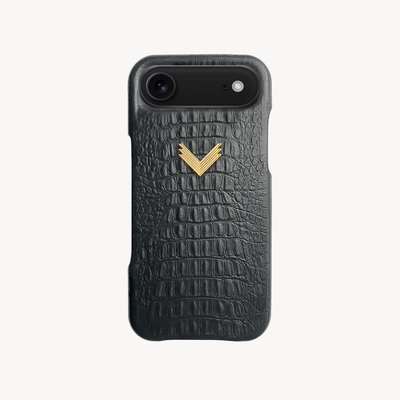 Husa Telefon iPhone 17 Air, Piele Vitel, Textura Aligator