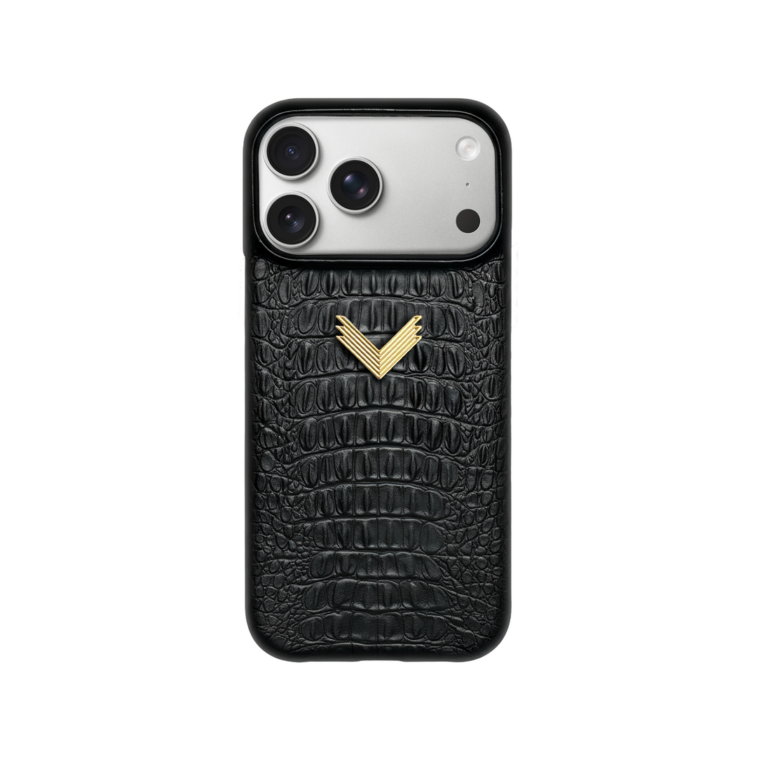Husa Telefon iPhone 17 Pro, Piele Vitel, Textura Aligator