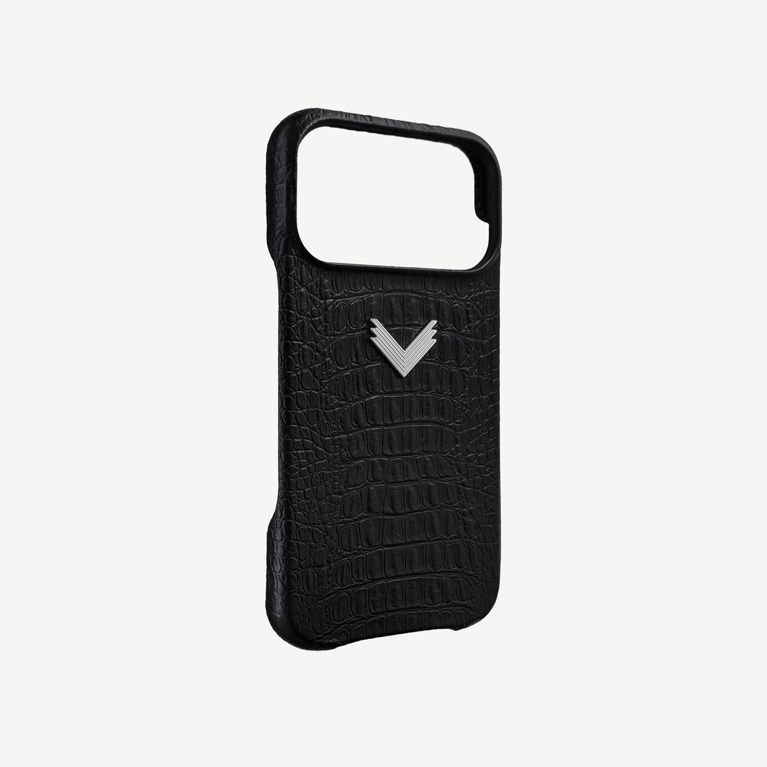 Husa Telefon iPhone 18 Pro, Piele Vitel, Textura Aligator