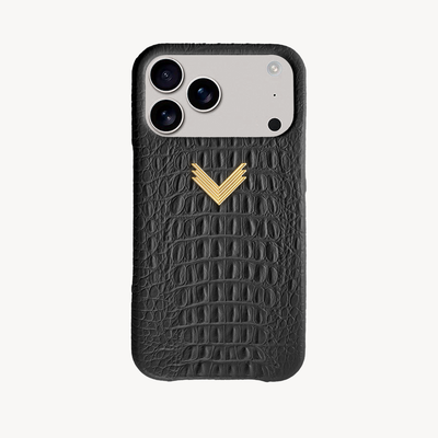 Husa Telefon iPhone 17 Pro Max, Piele Vitel, Textura Aligator