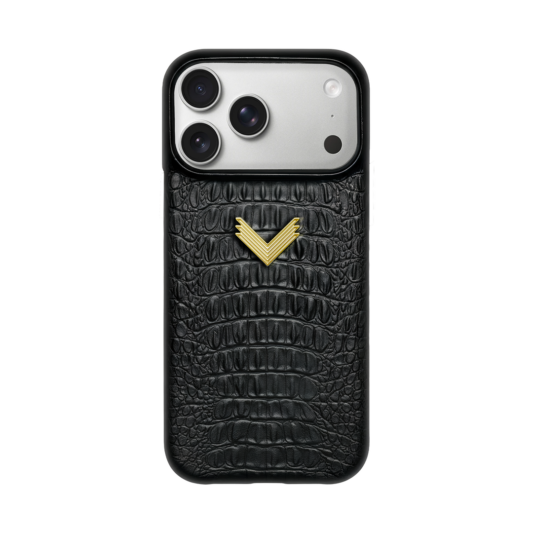 Husa Telefon iPhone 17 Pro Max, Piele Vitel, Textura Aligator