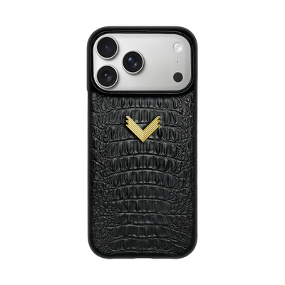 Husa Telefon iPhone 18 Pro Max, Piele Vitel, Textura Aligator