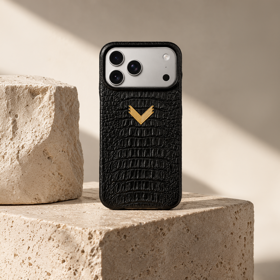 Husa Telefon iPhone 17 Pro Max, Piele Vitel, Textura Aligator