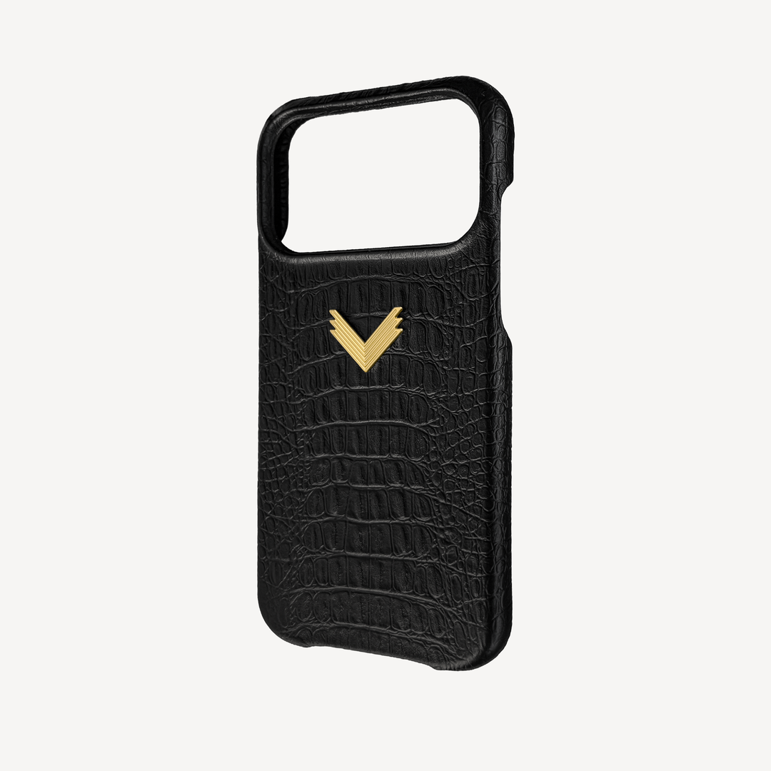 Husa Telefon iPhone 17 Pro Max, Piele Vitel, Textura Aligator