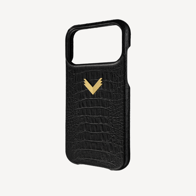 Husa Telefon iPhone 17 Pro Max, Piele Vitel, Textura Aligator