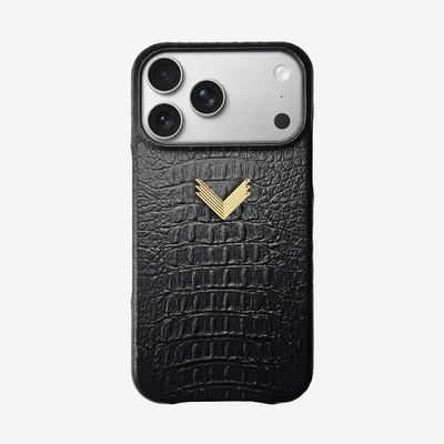 Husa Telefon iPhone 17 Pro Max, Piele Vitel, Textura Aligator