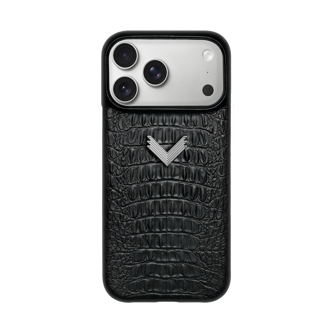 Husa Telefon iPhone 17 Pro Max, Piele Vitel, Textura Aligator