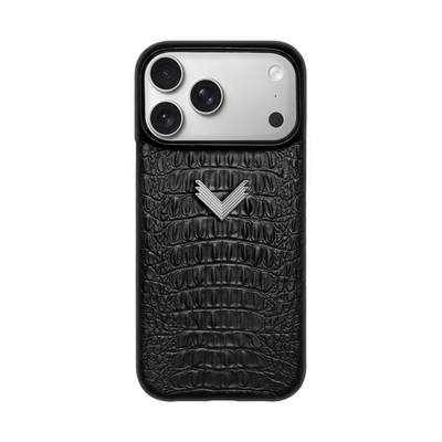 Husa Telefon iPhone 18 Pro, Piele Vitel, Textura Aligator