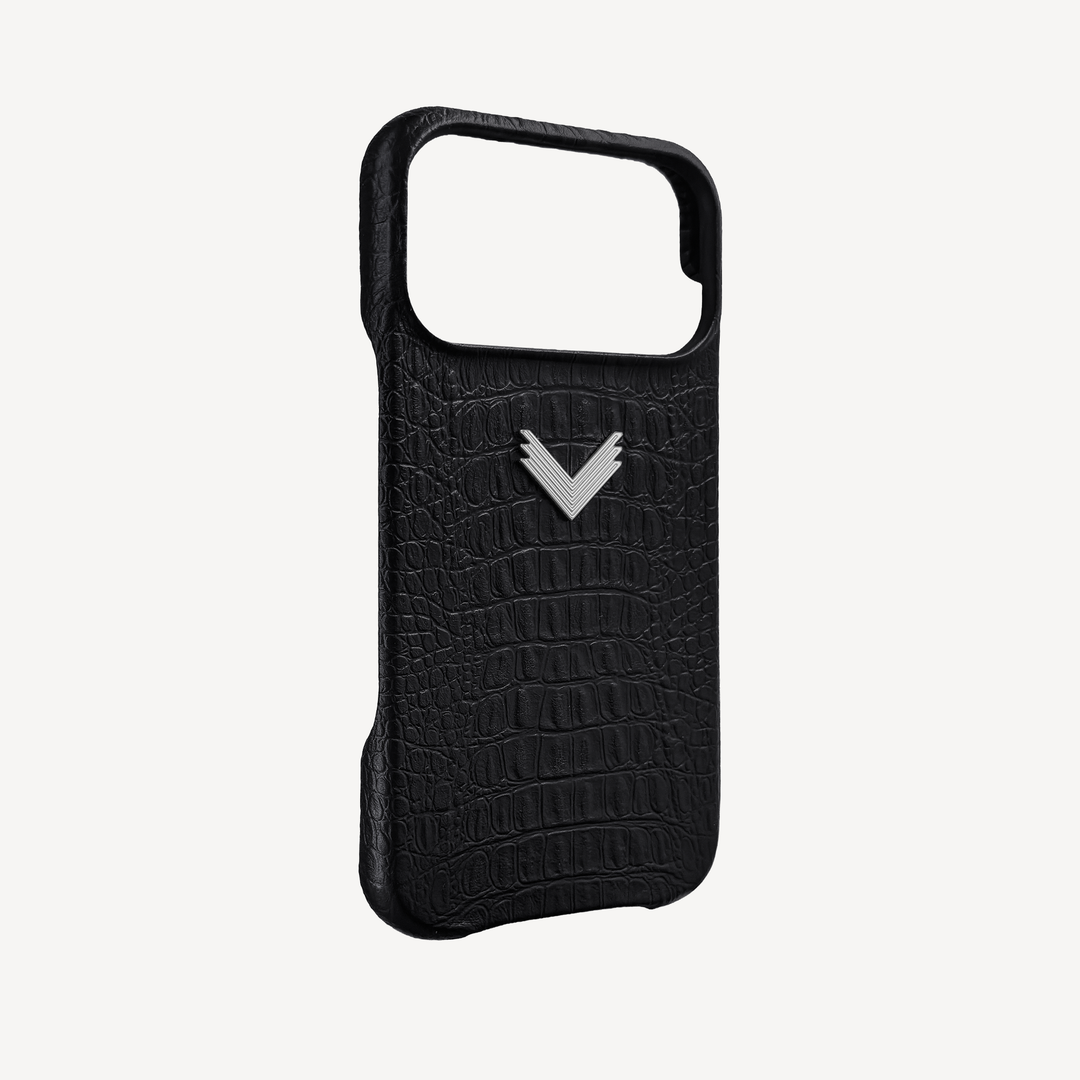 Husa Telefon iPhone 17 Pro Max, Piele Vitel, Textura Aligator