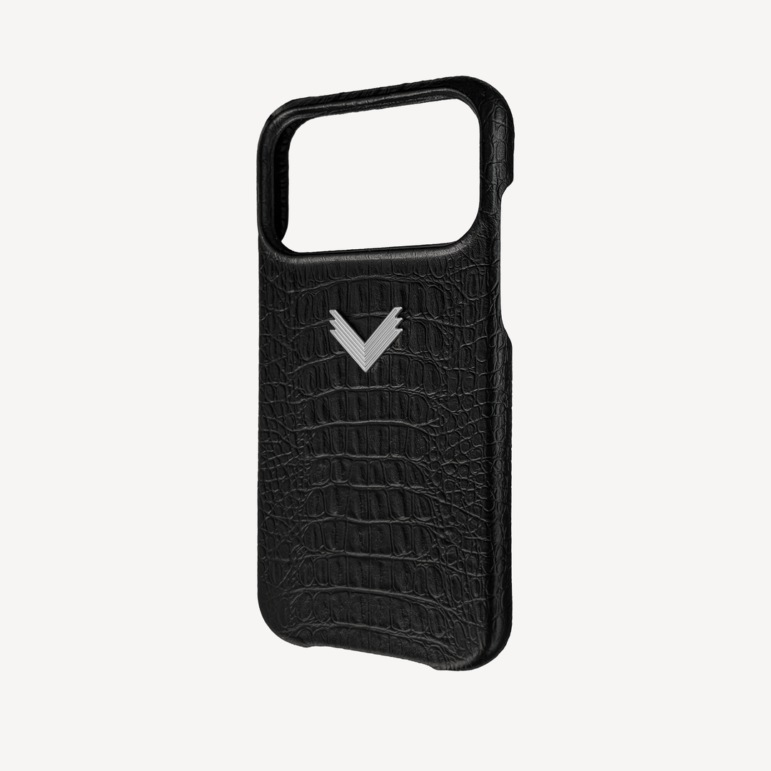 Husa Telefon iPhone 18 Pro Max, Piele Vitel, Textura Aligator