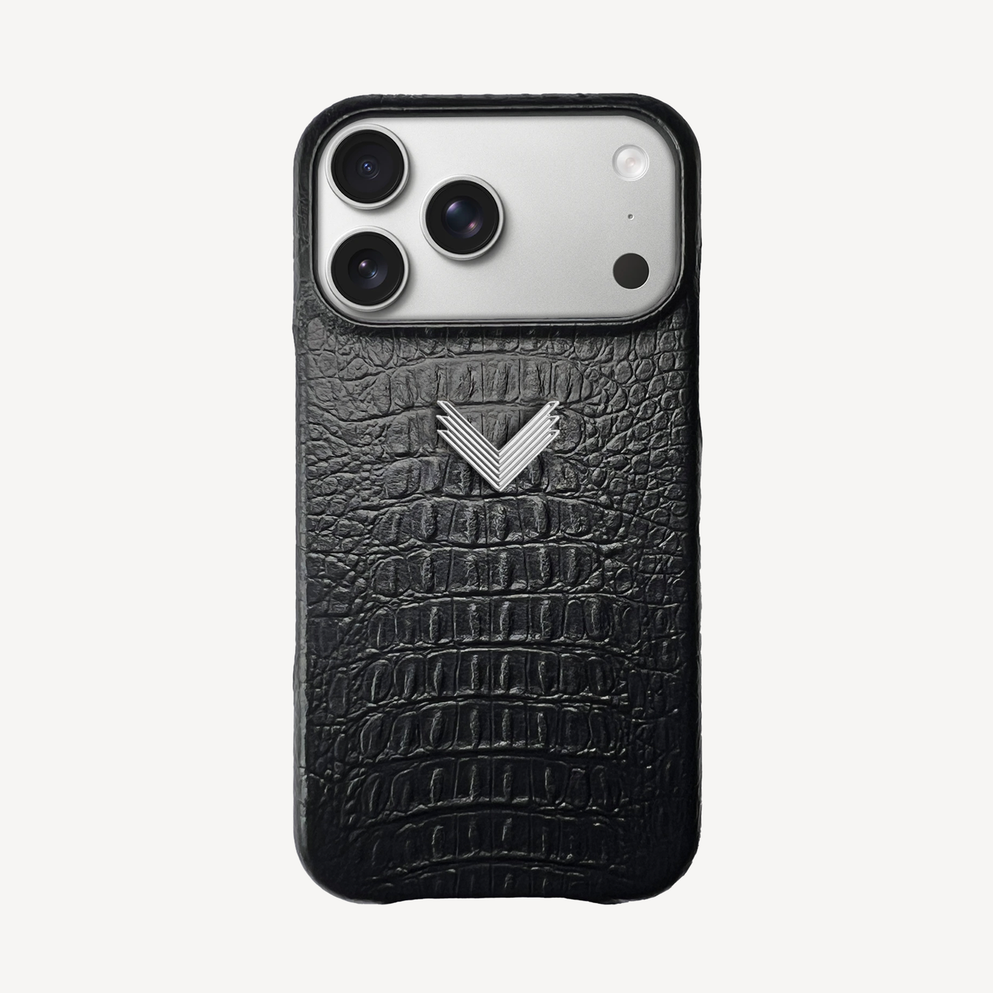 Husa Telefon iPhone 17 Pro Max, Piele Vitel, Textura Aligator