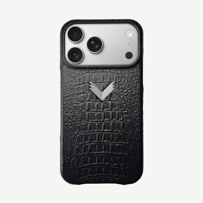Husa Telefon iPhone 17 Pro Max, Piele Vitel, Textura Aligator