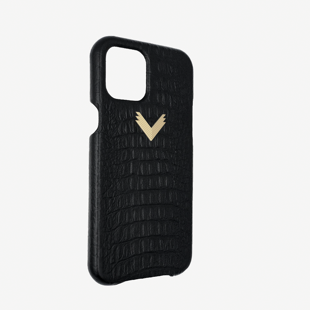 Husa Telefon iPhone 13 Mini, Piele Vitel, Textura Aligator