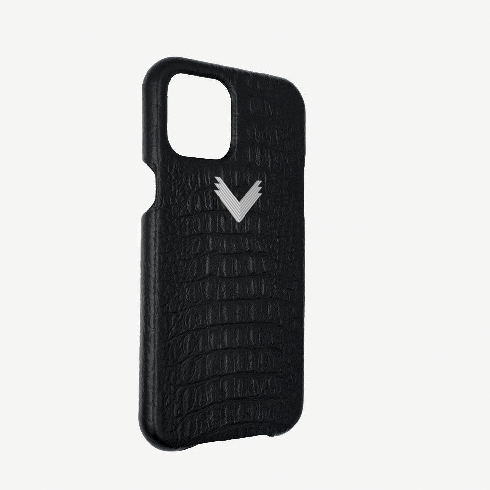 Husa Telefon iPhone 13 Mini, Piele Vitel, Textura Aligator