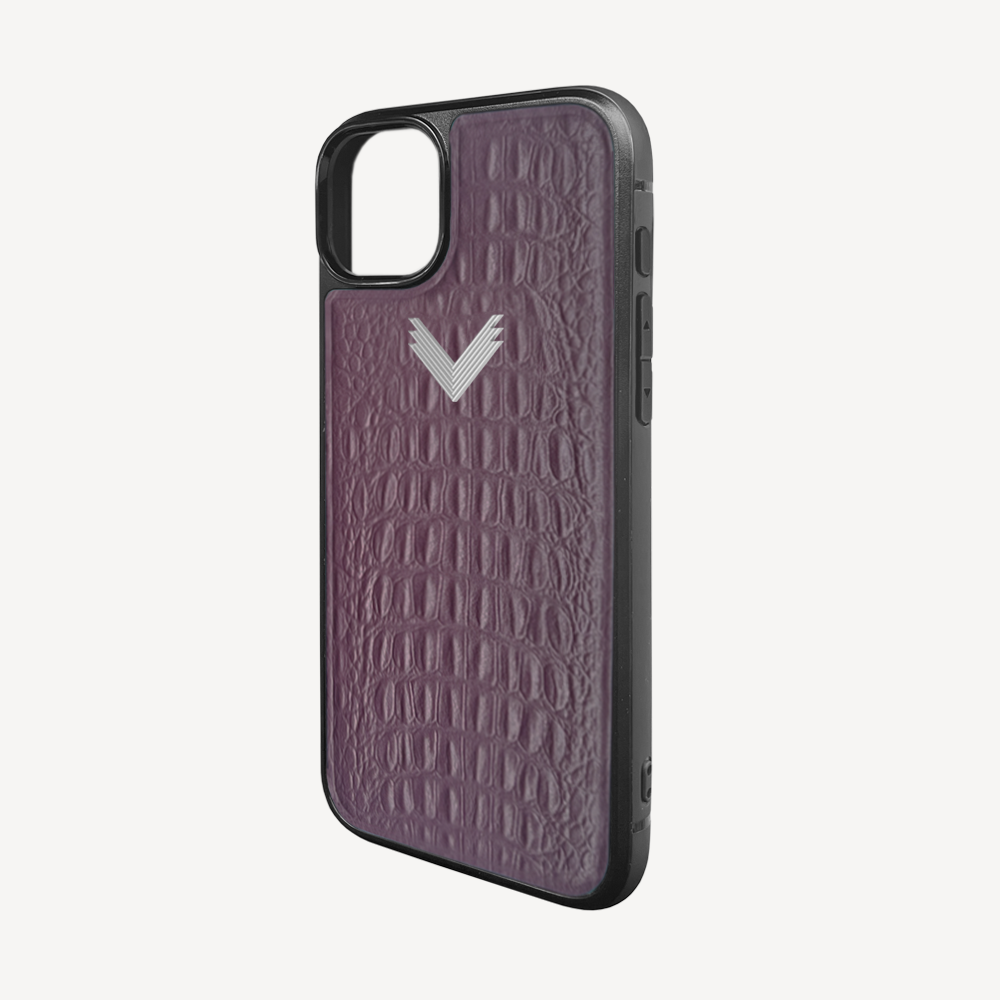 Husa Telefon iPhone 15 Plus, Piele Vitel, Textura Aligator