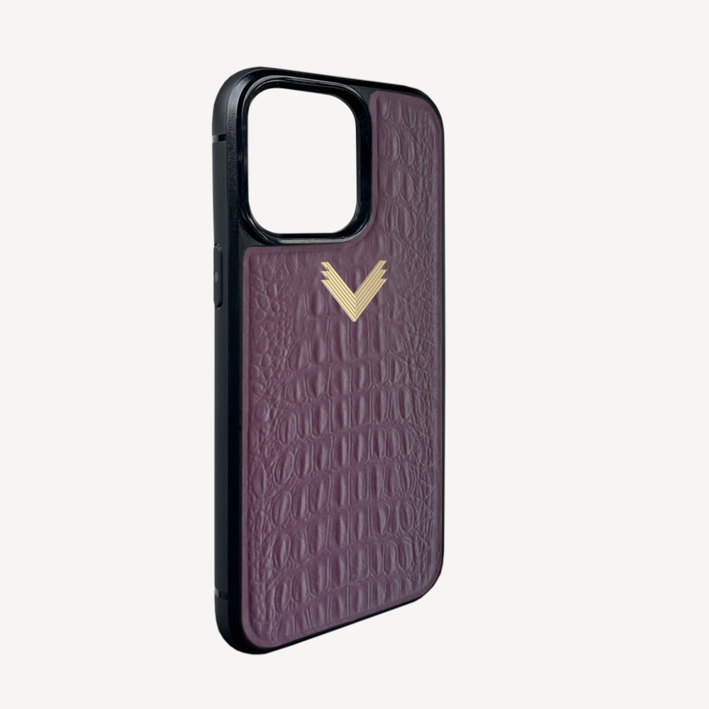 Husa Telefon iPhone 15 Pro Max, Piele Vitel, Textura Aligator