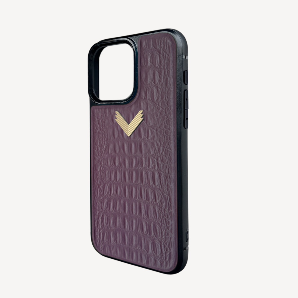 Husa Telefon iPhone 15 Pro Max, Piele Vitel, Textura Aligator