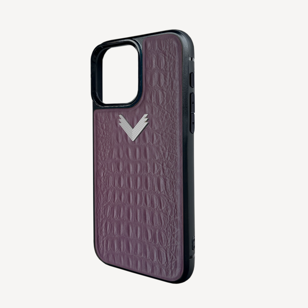Husa Telefon iPhone 15 Pro Max, Piele Vitel, Textura Aligator