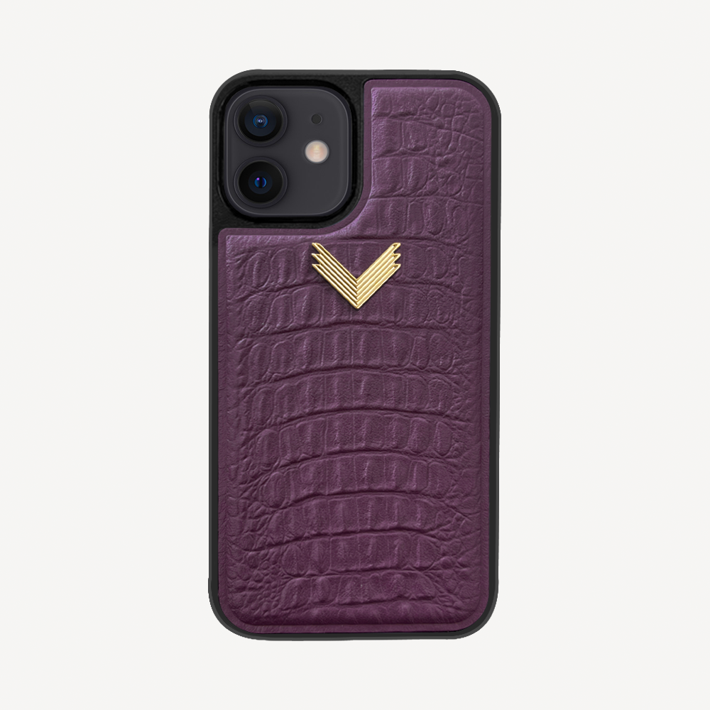 Husa Telefon iPhone 11, Piele Vitel, Textura Aligator