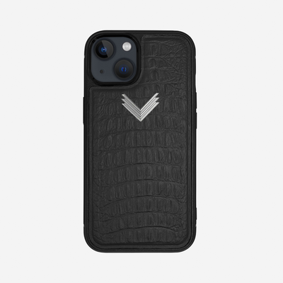 Husa Telefon iPhone 13, Piele Vitel, Textura Aligator