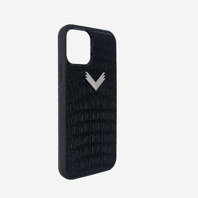 Husa Telefon iPhone 13, Piele Vitel, Textura Aligator
