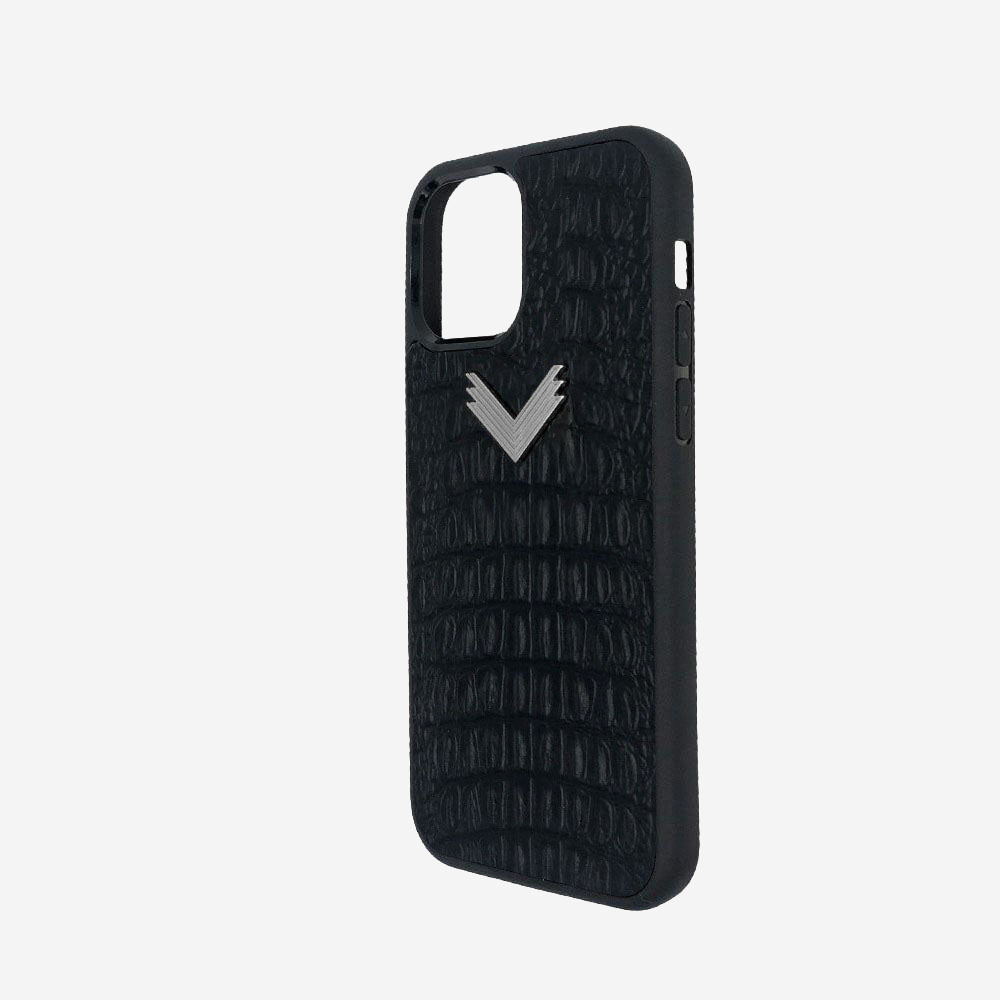 Husa Telefon iPhone 13, Piele Vitel, Textura Aligator