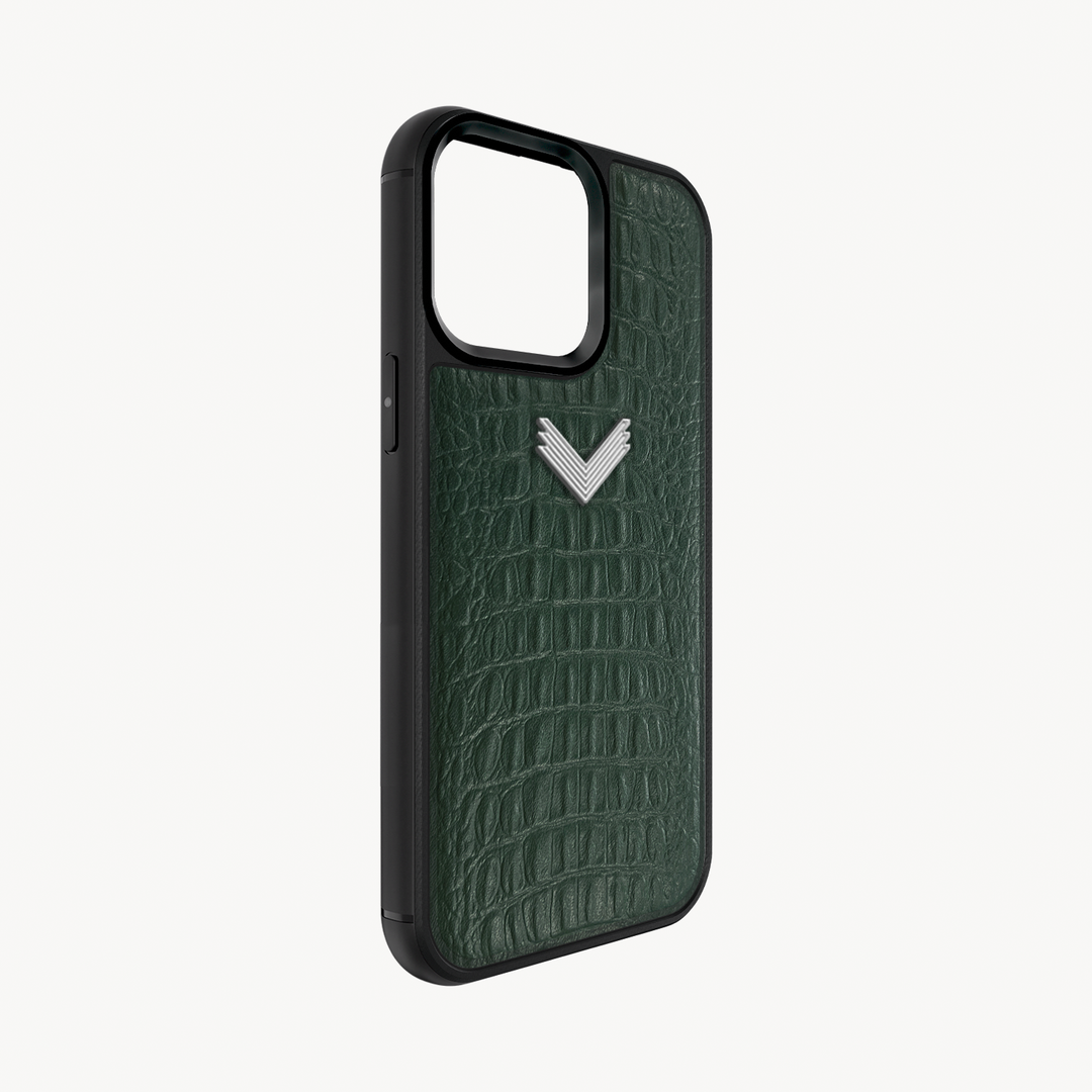 Husa Telefon iPhone 13 Pro, Piele Vitel, Textura Aligator