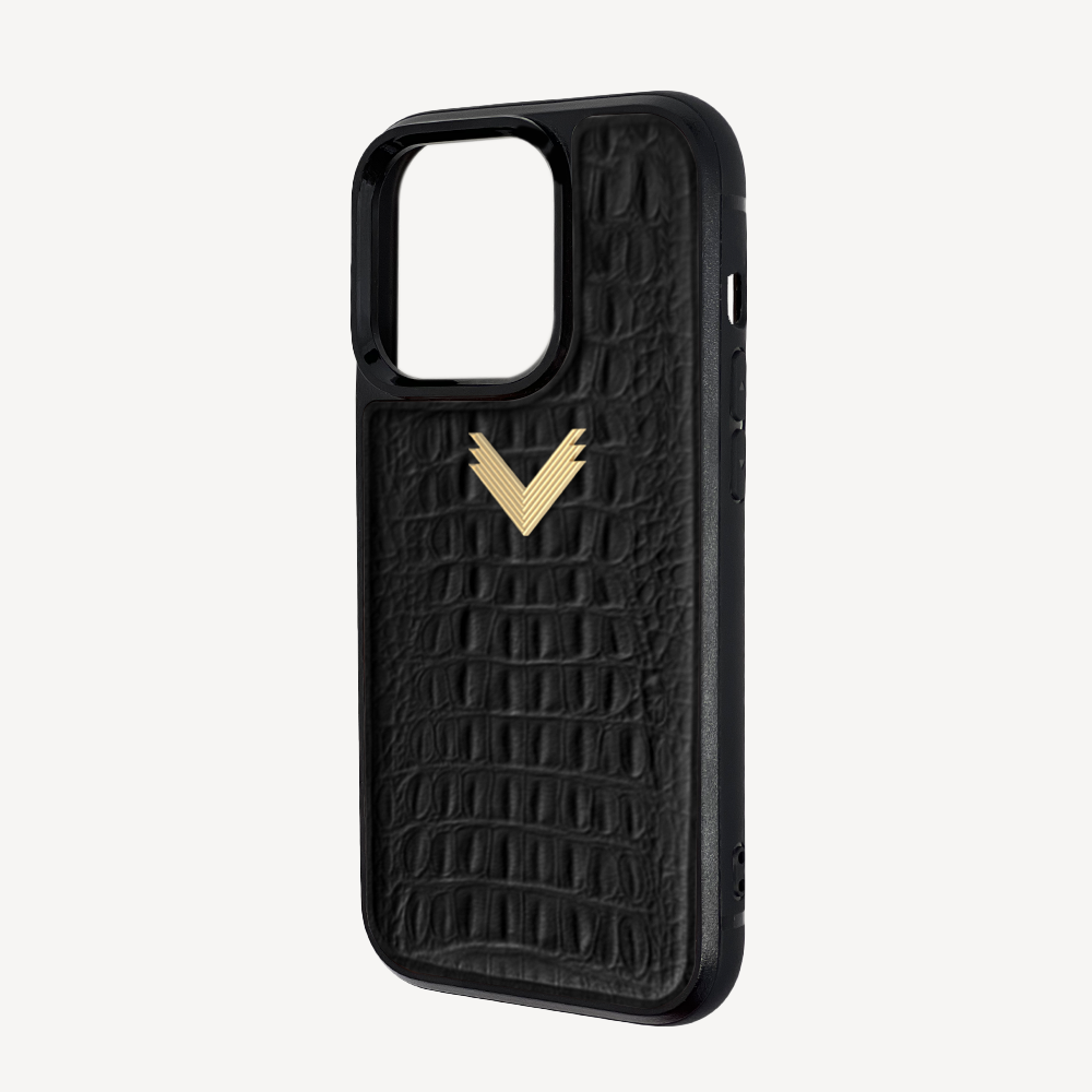 Husa Telefon iPhone 14 Pro, Piele Vitel, Textura Aligator
