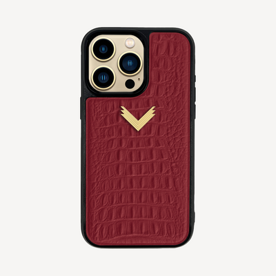 Husa Telefon iPhone 14 Pro Max, Piele Vitel, Textura Aligator