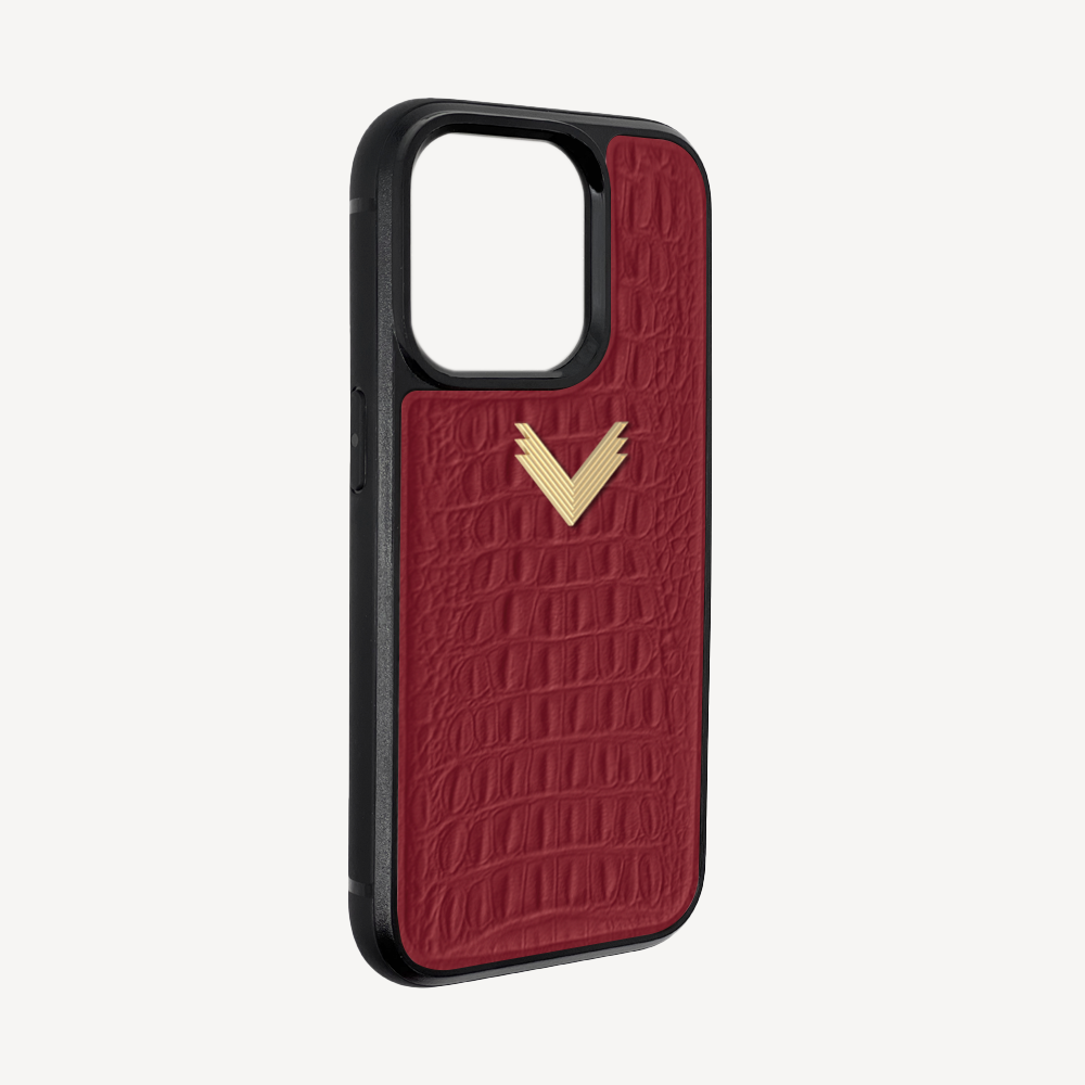 Husa Telefon iPhone 14 Pro Max, Piele Vitel, Textura Aligator