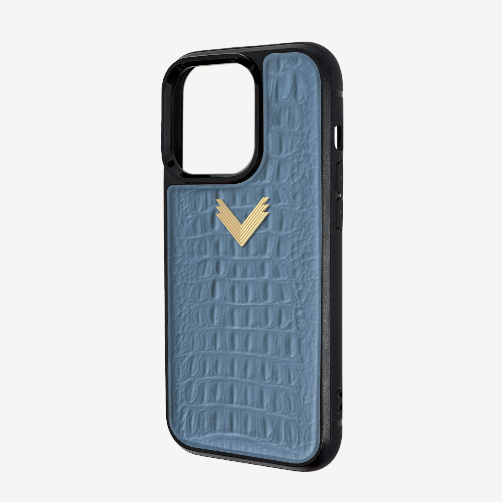 Husa Telefon iPhone 15 Pro, Piele Vitel, Textura Aligator