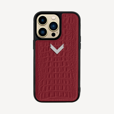 Husa Telefon iPhone 14 Pro Max, Piele Vitel, Textura Aligator