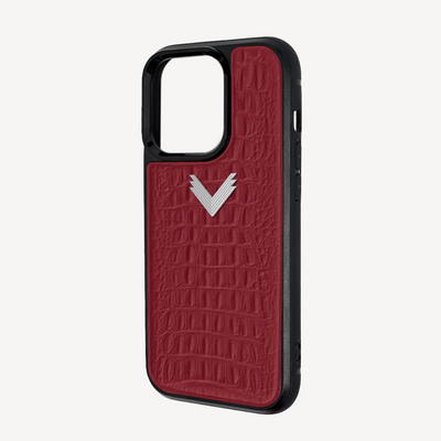 Husa Telefon iPhone 14 Pro Max, Piele Vitel, Textura Aligator