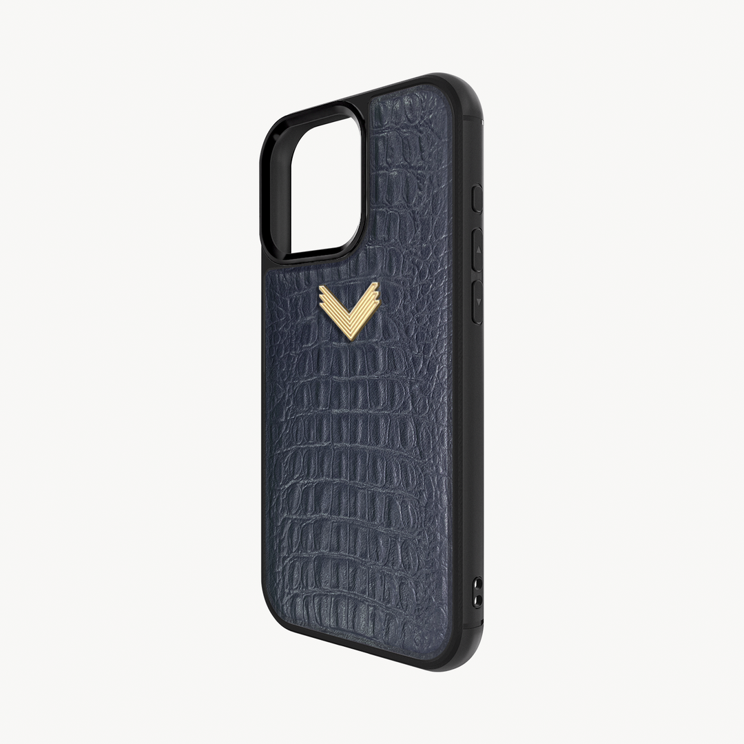 Husa Telefon iPhone 15 Pro, Piele Vitel, Textura Aligator